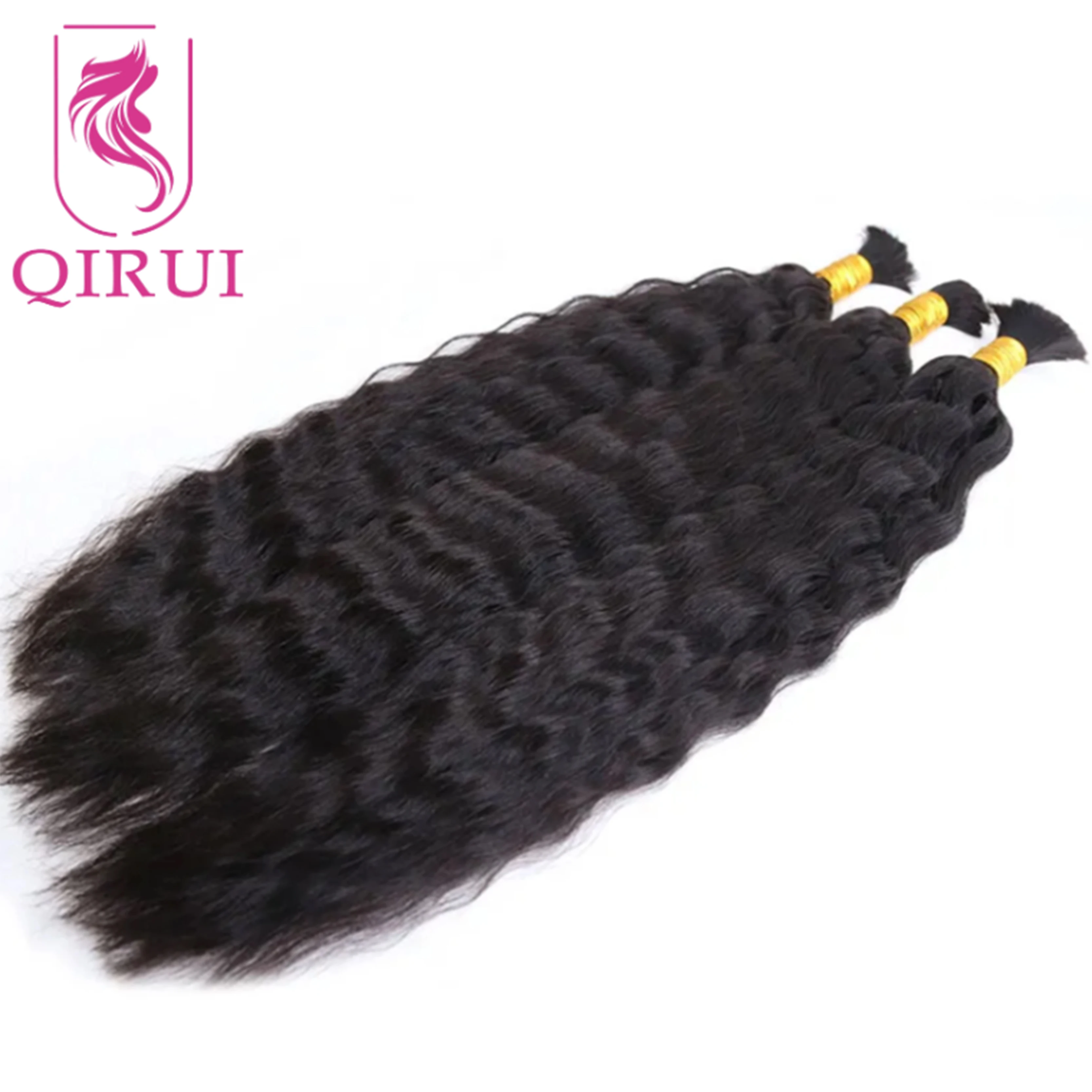 Bulk Human Hair For Braiding Super Wave Braiding Hair Extensions Color 30 4 Bulk Human Hair For Braids Wet And Wavy Double Drawn