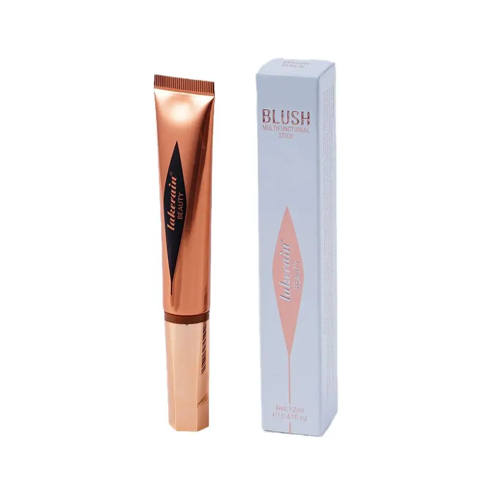 Natural Face Liquid Blusher Cream Cheek Eye Tint Peach Makeup Blush Cheek Cosmetic Contouring Makeup Stick Brighten Multi-u J9S5