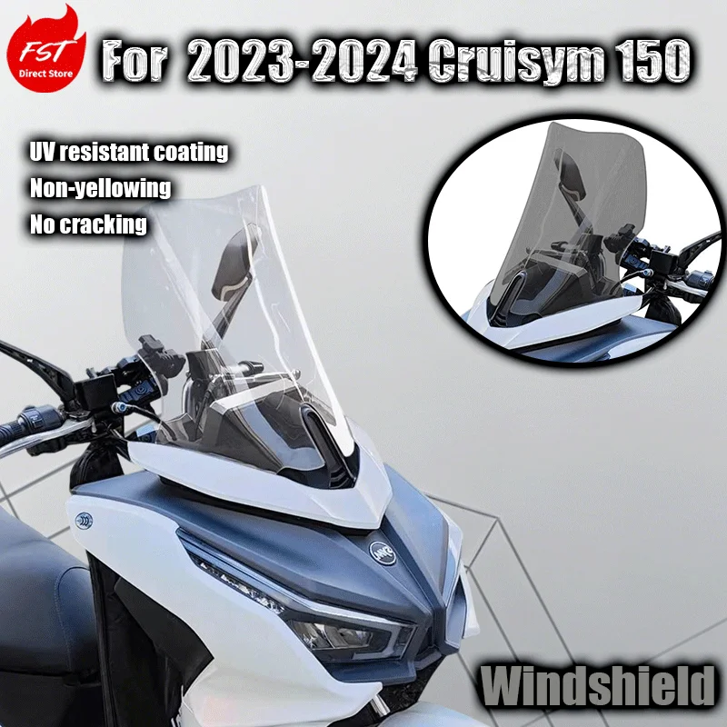 

For 2023-2024 Cruisym 150 modification windshield heightened windshield accessories new Cruisym 150GT windshield