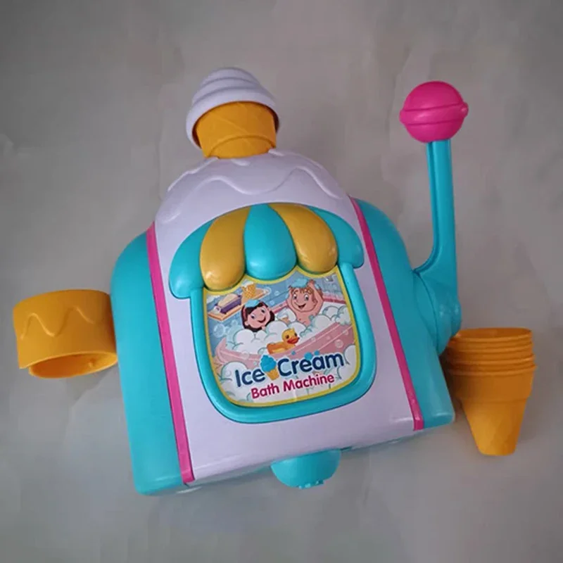 Ice Cream Bath ของเล่นเด็กโฟมเครื่องเล่นน้ํา Ice Cream Maker โฟมเล่นเครื่องดูดที่มีประสิทธิภาพ