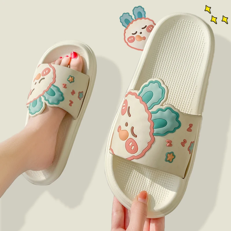 Casual Platform Slippers Women Home Fashion Cartoon Designer Shoes Girls Flats Cute Summer Beach Slipper Elegant Indoor Footwear