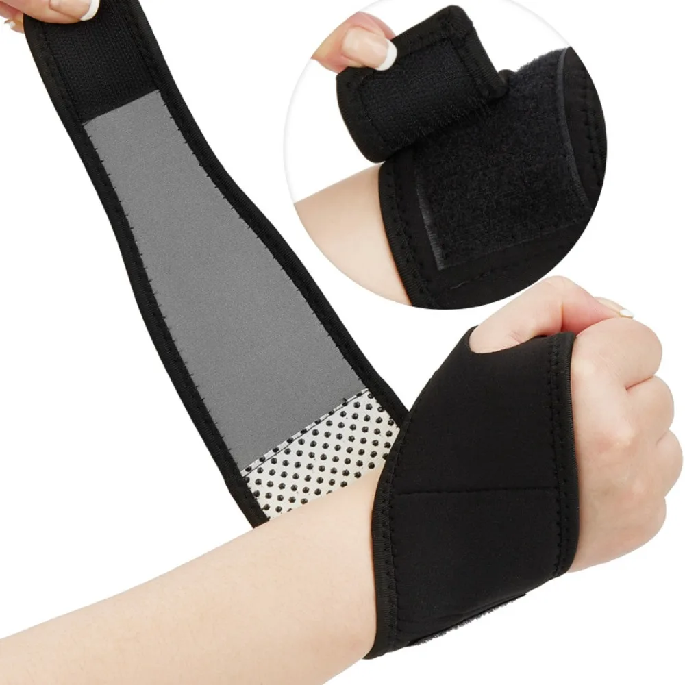 

Heated Wrist Support Wrap, Compression Wrist Brace for Sports & Mouse Hand, Pain Relief for Basketball Cycling Badminton