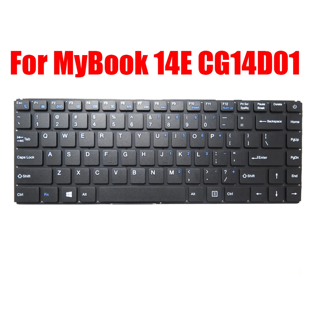 

English US Replacement Laptop Keyboard For Axioo For MyBook 14E CG14D01 Black Without Frame New