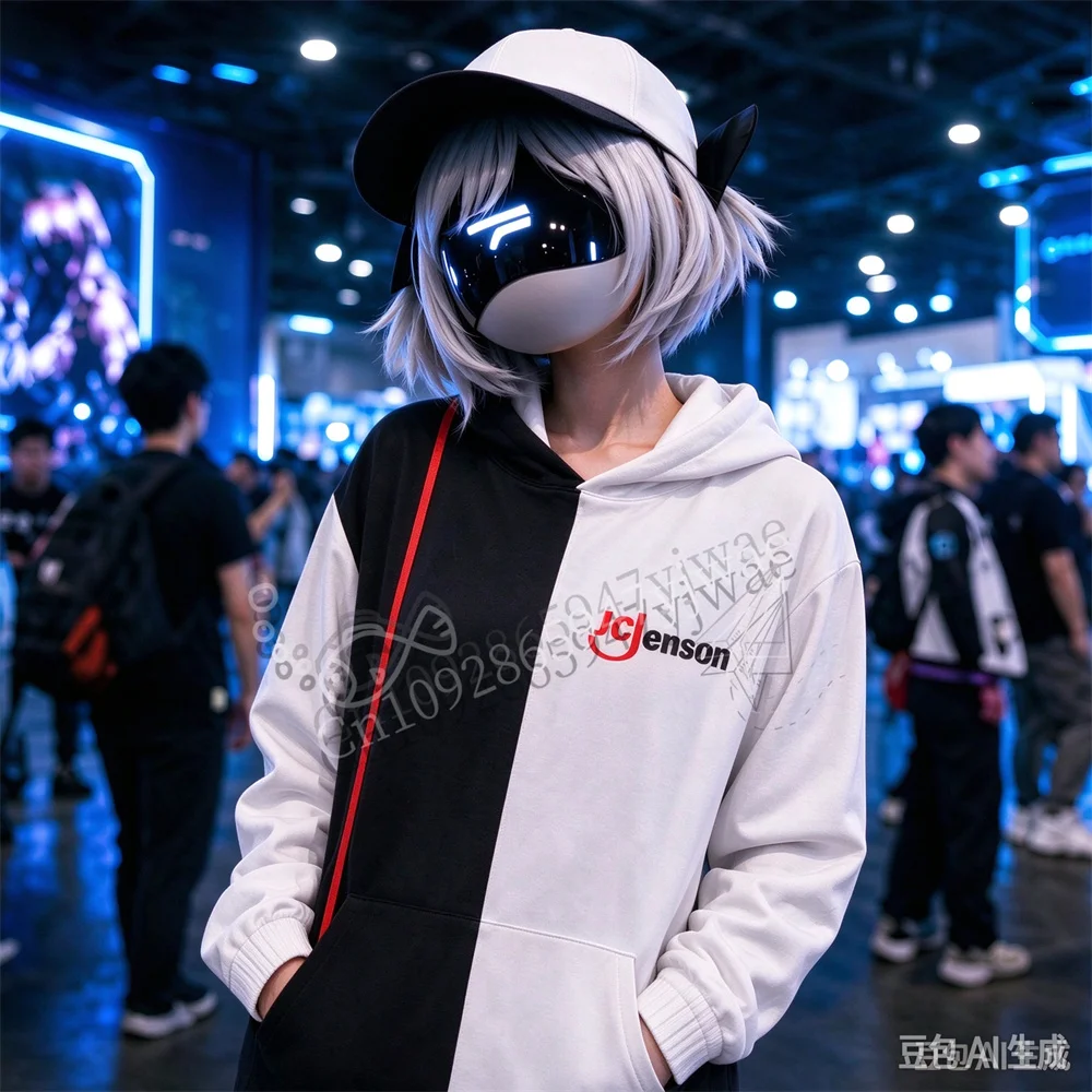 JC Jenson Hoodie Murder Drones Inspired Cosplay Hoodie Black&White Robot Aesthetic Sweatshirt Autumn/Winterr Adults Kid Hoodies