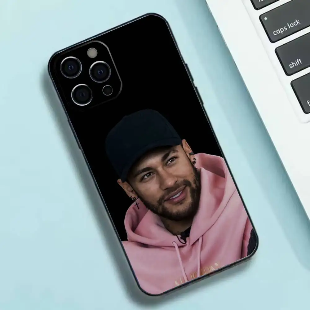 1 PC Voetbalster Neymar Telefoon Case Silicone Zacht Voor IPhone 17 16 15 14 13 12 11 X XR Plus Pro Max Plus