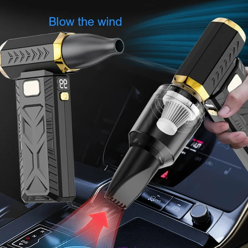 เครื่องเป่าลมเทอร์โบ Xiaomi 1000000RPM 2in1 แรงดันสูงพิเศษ เครื่องดูดฝุ่นแบบเป่าลม ชาร์จผ่าน USB ความเร็ว 55 เมตร/วินาที