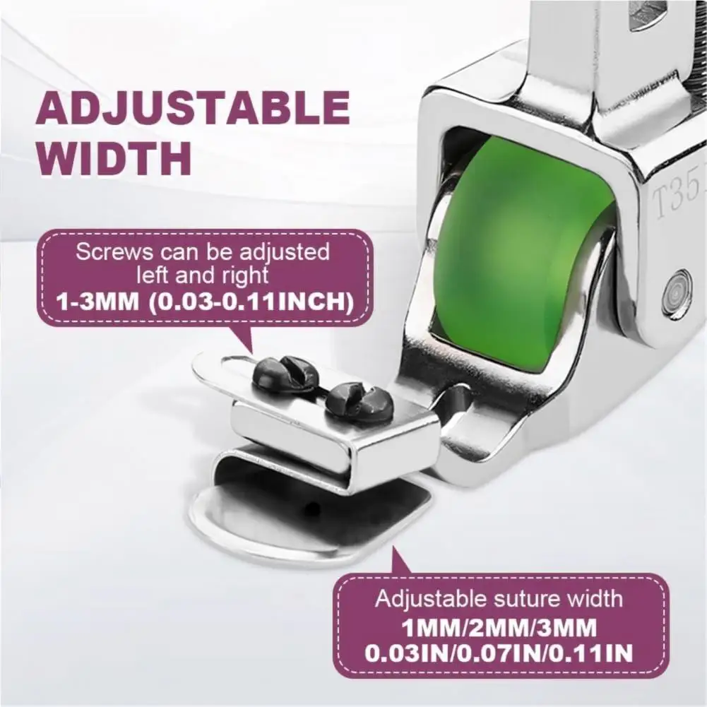 User-friendly Sewing Machine Accessory Adjustable Rolled Hemmer Presser Foot Set for Sewing Machine Versatile for Professional