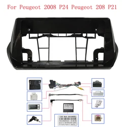 WQLSK Car Frame Fascia Adapter Canbus Box Decoder Android Radio Dash Fitting Panel Kit For Peugeot 2008 P24 Peugeot 208 P21