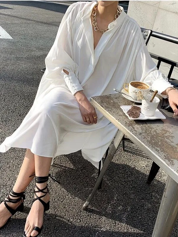 East Gate Ins Romantic Lazy Sle Lunghezza midi Loose irt Dr Coreano Sle Donna Dr Stagione estiva Faion Trend