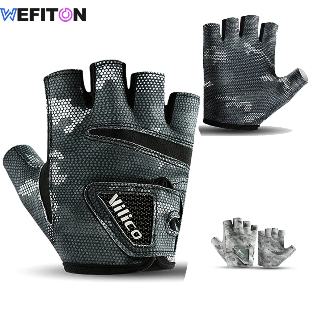 1Pair Fishing Gloves,Fingerless UV Protection Gloves Breathable UPF 50+ Sports Gloves for Sailing,Rowing,Cycling