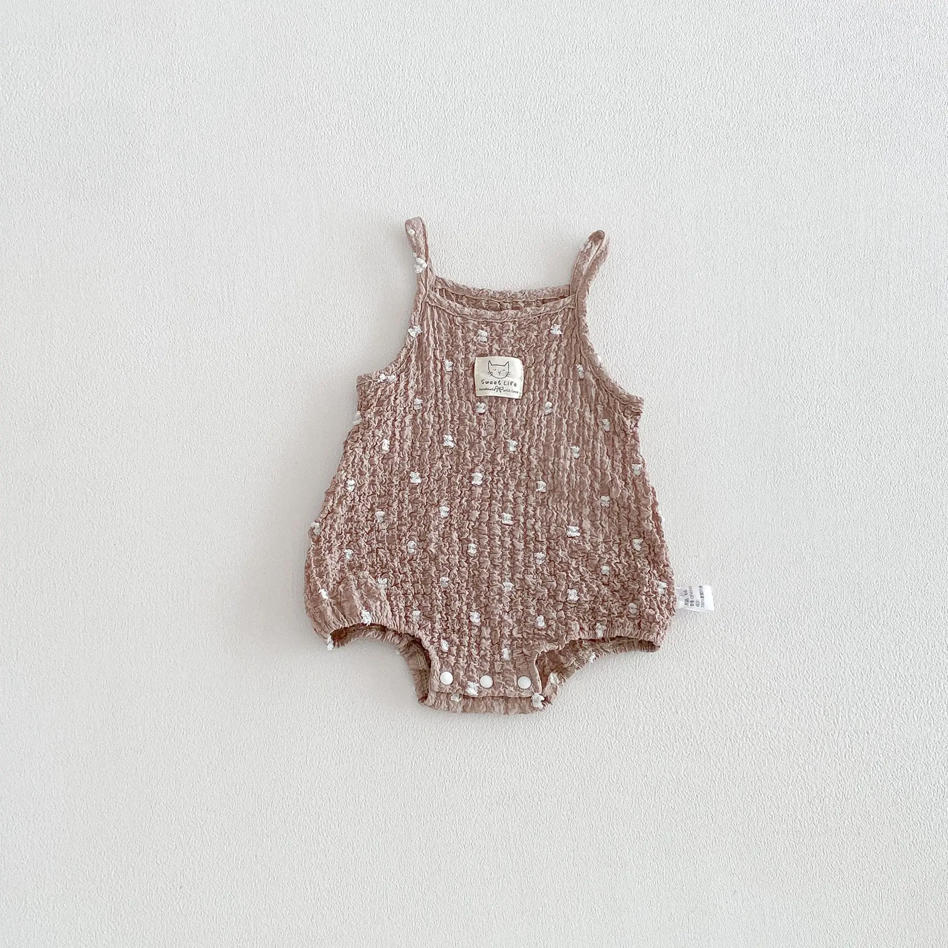 2026 Summer New Baby Sleeveless Sling Bodysuit Cute Infant Girl Cartoon Print Princess Jumpsuit Cotton Toddler Clothes