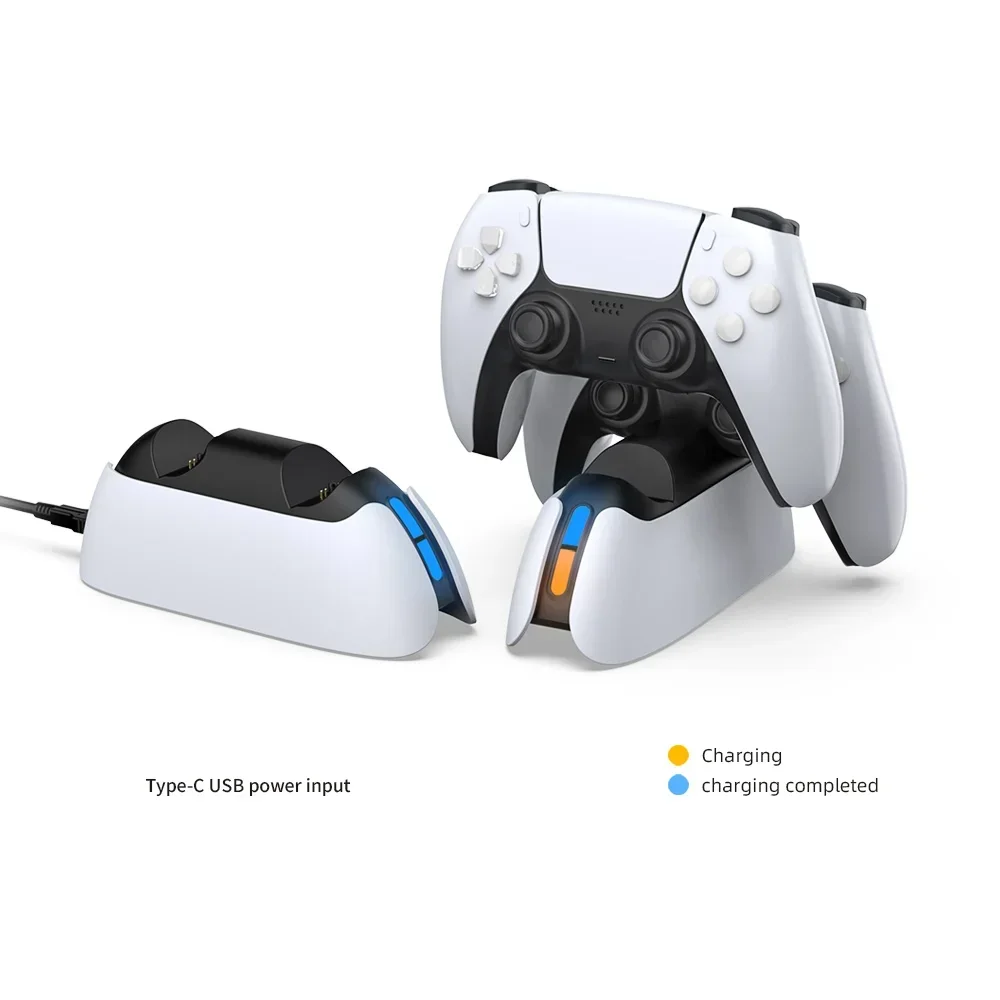 

EOENKK Dual Controller Charger Dock for PS5 Wireless Controller Station Fast Charging Dock with Indicators for PS5 Gamepad