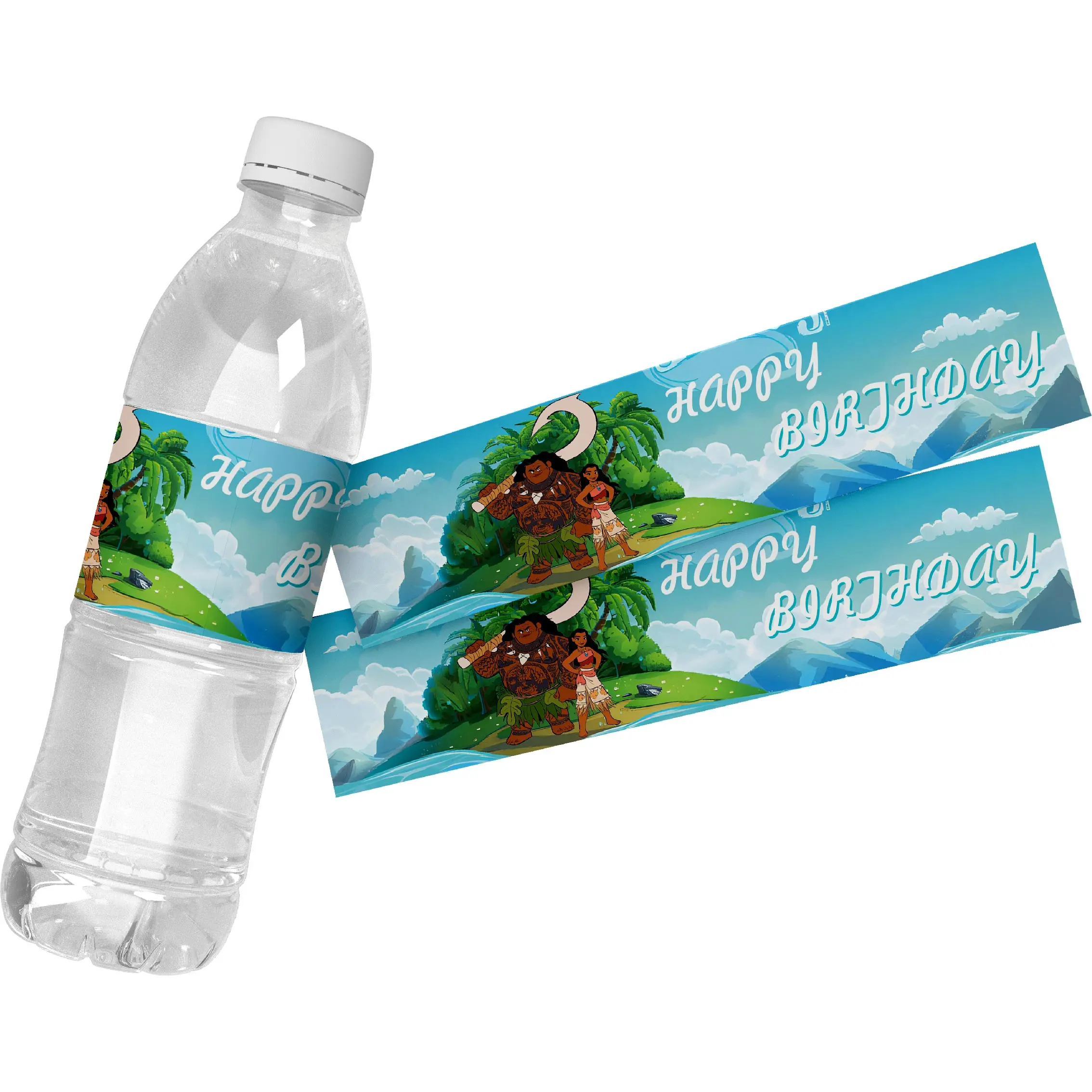 6 Stück Disney Moana Geburtstagsgeschenke Wasserflasche Wein Etiketten Süßigkeiten Wrapper Aufkleber Kinder Baby Shower Party Verpackung Dekorationen