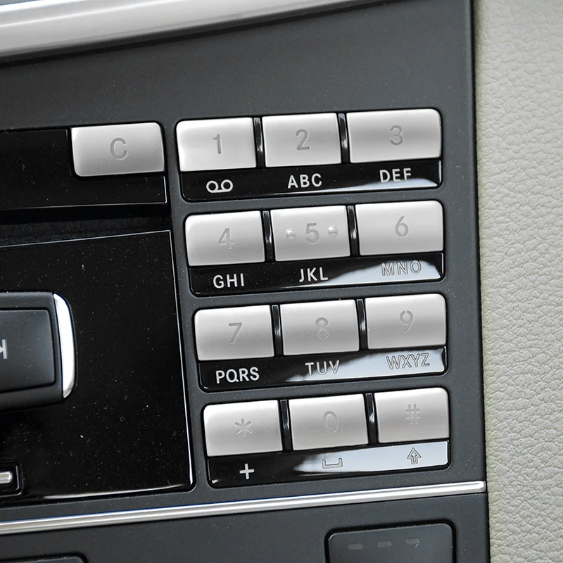 

Car Styling Console CD Buttons Cover Decals Decoration Trim For Mercedes Benz GLK E Class X204 W212 Interior Accessories Sticker