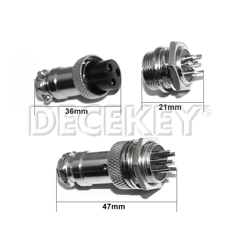 1Set GX16 16mm Metal Circular Aviation Connector Socket Plug 2PIN 3PIN 4PIN 5PIN 6PIN GX16 2/3/4/5/6/7/8/9 Pin Male & Female