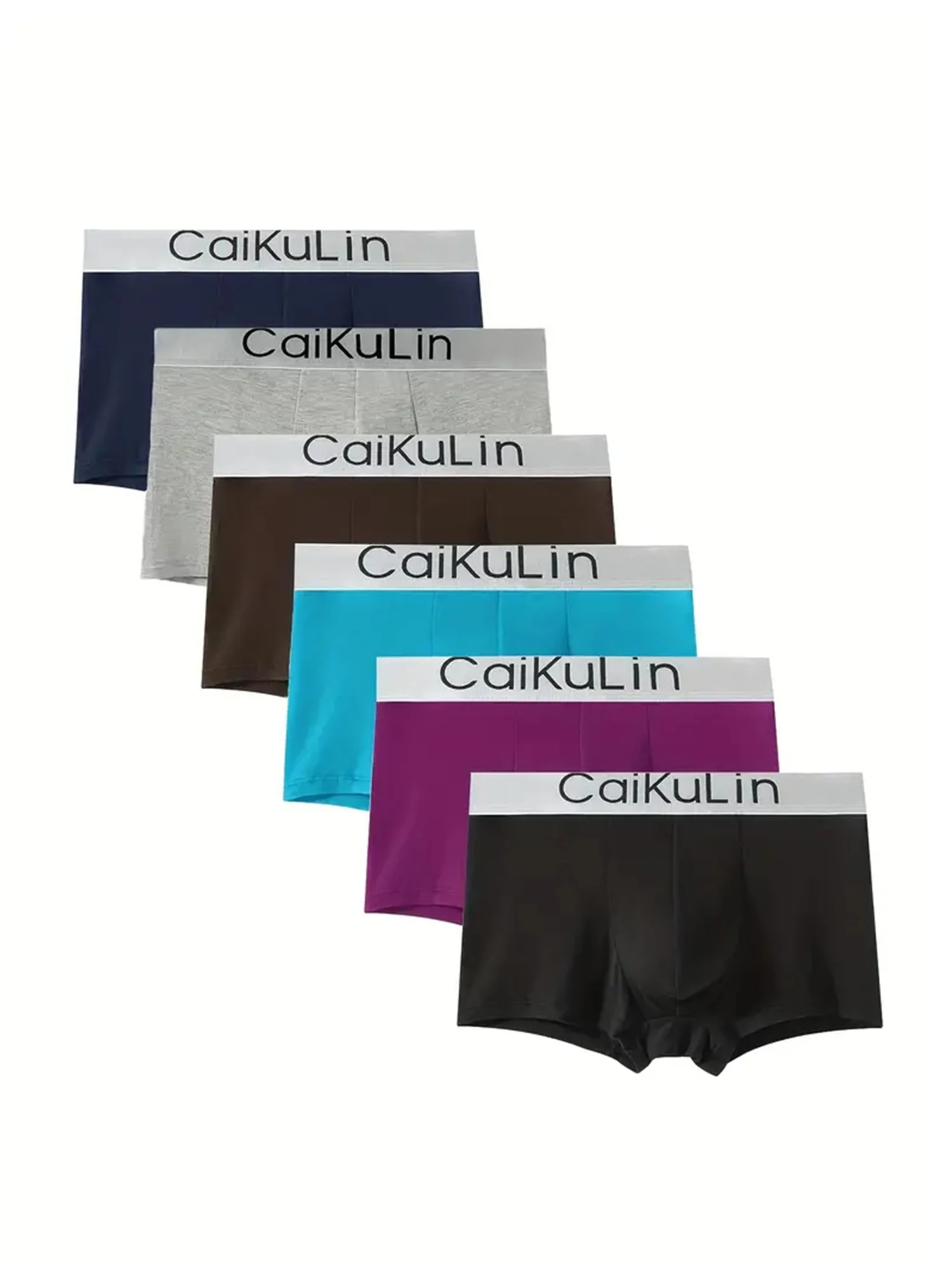 6pcs/lot Men\'s Panties Nylon Underwear Men Solid Color Boxer Shorts Fashion Men Underwear Male Personality Fitness Sports Boxer