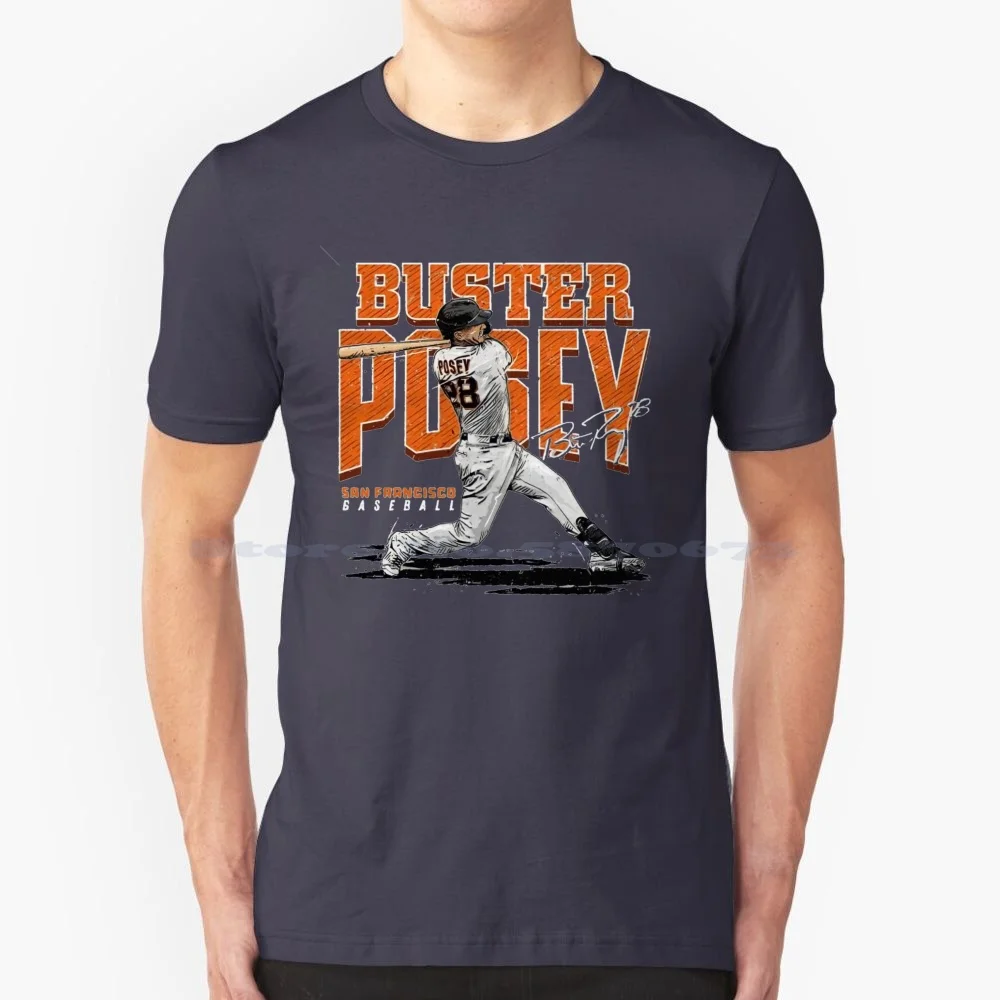 Buster Posey T Shirt 100% Cotton Tee Buster Posey Baseball San Francisco Sf Barry Bonds Hunter Pence Madison Bumgarner Vintage