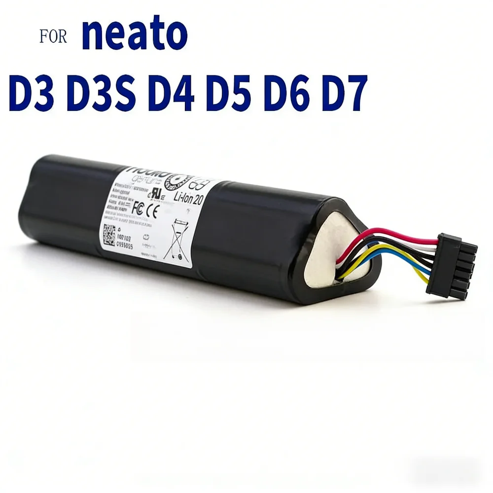 Replacement Battery 14.4V 5200mAh For Neato Botvac D3 D4 D5 D6 D7 205-0011 Sweeping Robot
