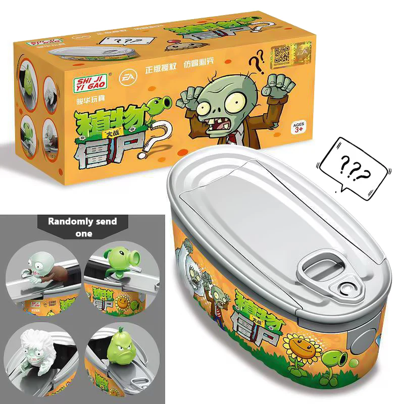 Plants vs. Zombies Surprise Zip-top Can Game Model Toys Action Figure Peashooter Potato Mine Basic Zombies Toys Doll Child Gifts