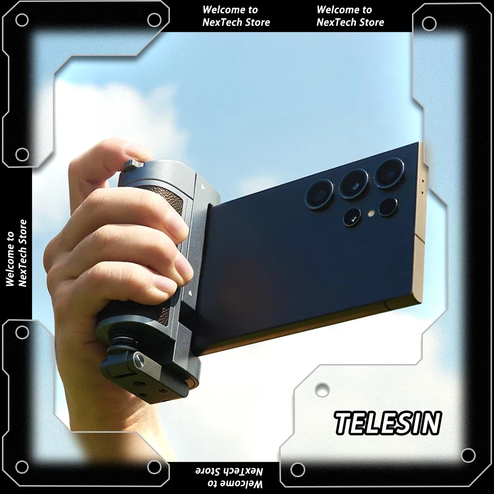 

TELESIN Selfie Device Phone Stand Phone Camera Selfie Grip Bluetooth-Compatible Remote Control Adapter Grip Handle Holder Custom