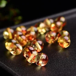 6/8/10mm natural Baltic flower amber beads for jewelry making DIY bracelet necklace floral ambers round loose bead accessories