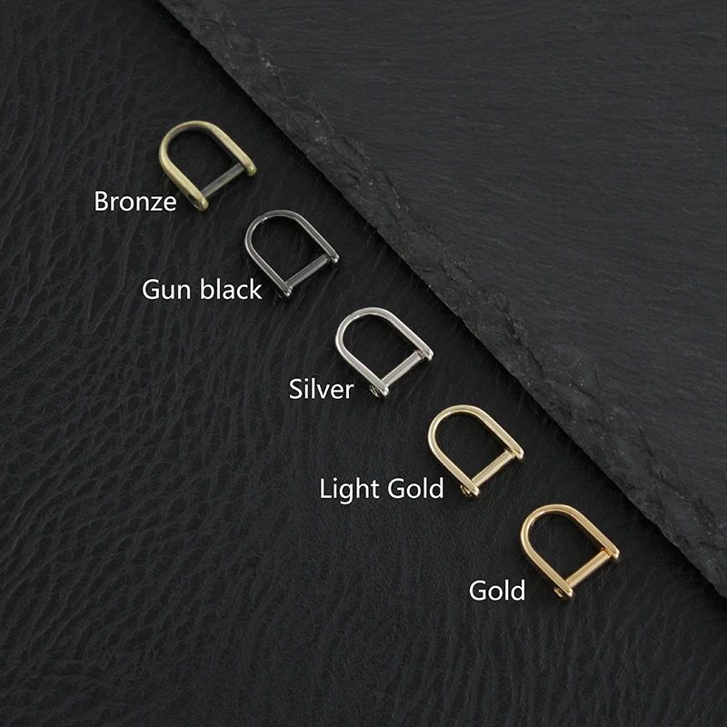 TINBERON D Ring Buckle for Bag Accessories Metal Detachable Open Screw D Ring Hook Luggage Hardware Accessories DIY Metal Buckle