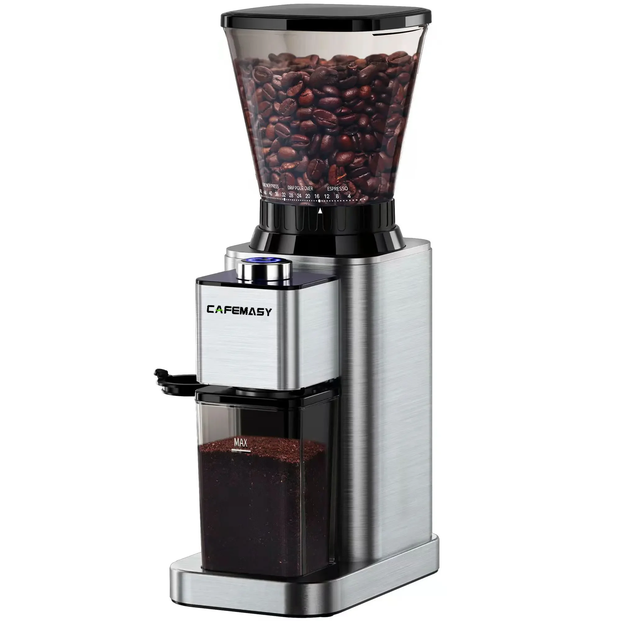 

Conical Burr Espresso Coffee Grinder With 24 Grind Settings Stainless Steel Electric Beans For 2-12 Cups