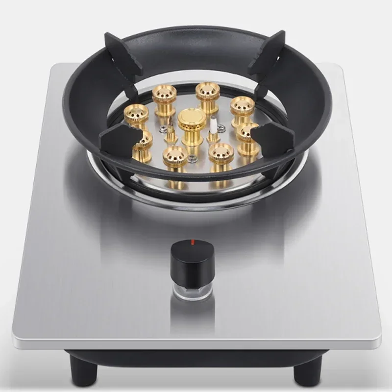 موقد غاز 5.2KW موقد واحد غاز البترول المسال سطح المكتب جزءا لا يتجزأ من موقد غاز طبيعي واحد حريق شرسة منزلية