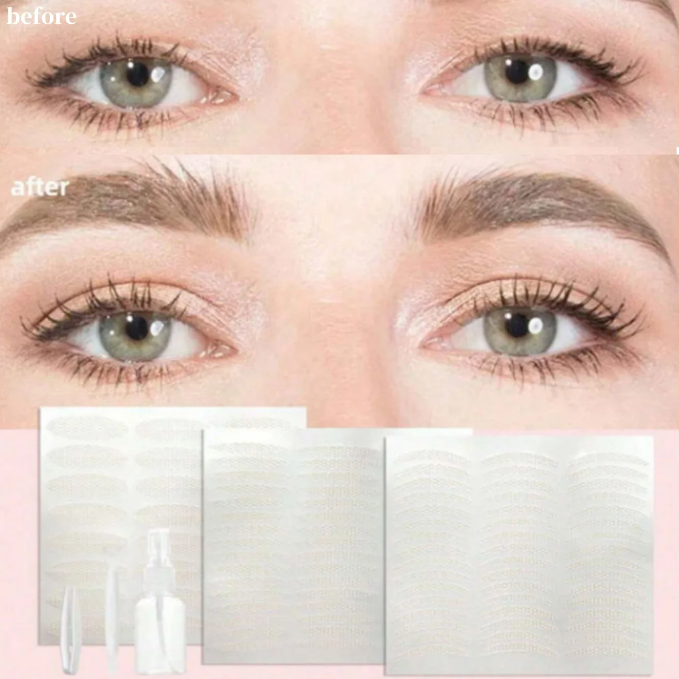 240 個まぶたステッカークリアベージュ超薄型まぶたストリップピンセット付き長持ちレースまぶたステッカーナチュラルビッグアイ用