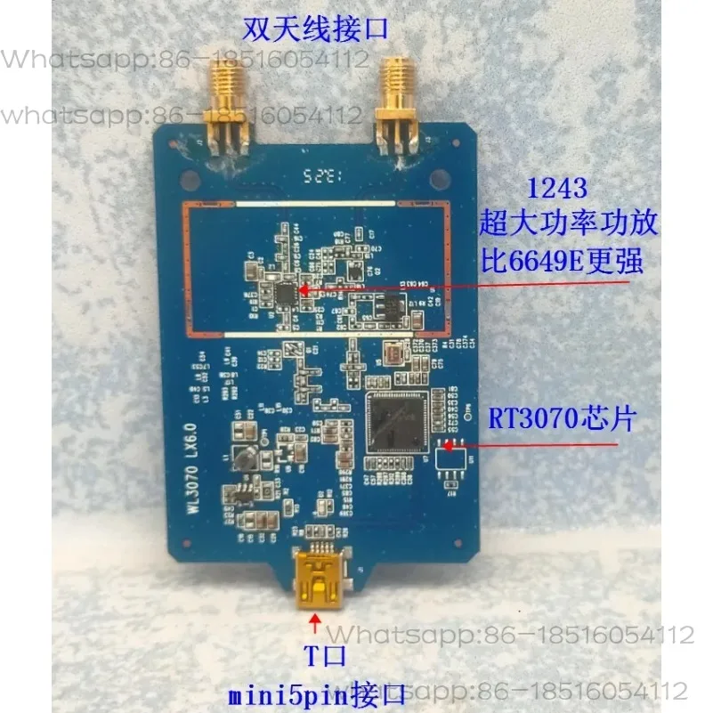 

RT3070L High-power Over 6649 Wireless Network Card Desktop Computer Laptop with Linux Kali Ubuntu