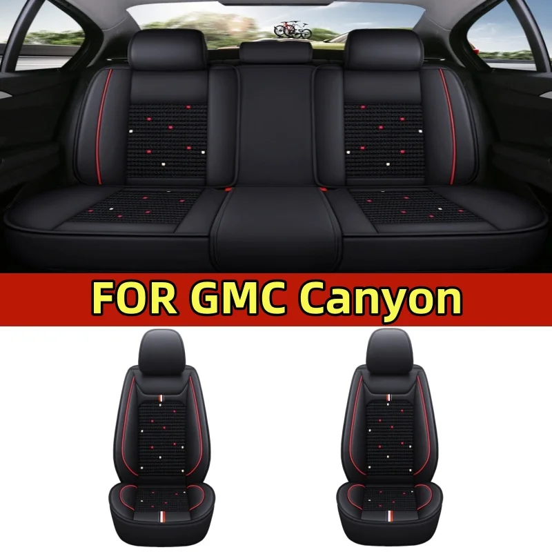 

Car seat cover waterproof artificial leather ice silk splicing, for GMC Canyon fully wrapped seat cover soft and comfortable
