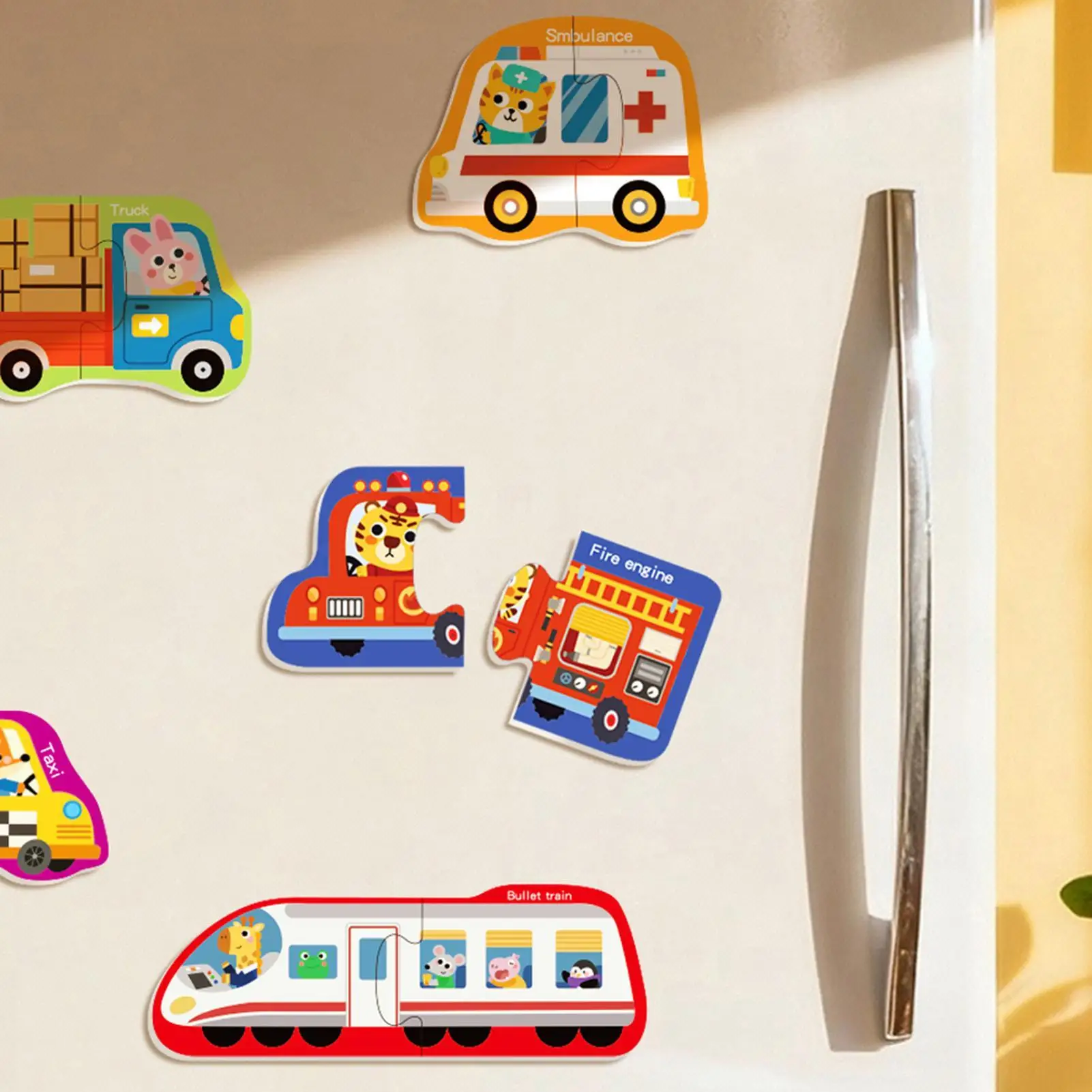 ألعاب تعليمية للأطفال ألغاز ألعاب حسية مغناطيسية 17 قطعة موضوع المرور ألعاب تعليمية لمرحلة ما قبل المدرسة للأطفال من سن 3 إلى 6 سنوات