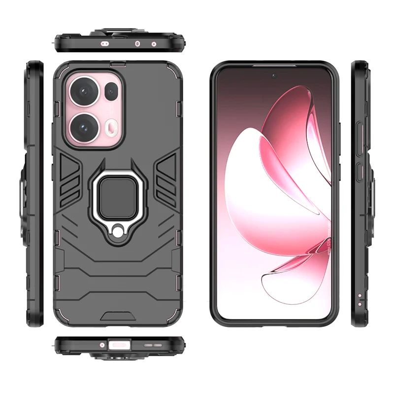 For OPPO Reno13 Pro Case For OPPO Reno13 Pro Cover Finger Ring Armor Back Shell Shockproof Hard Back Phone Case for Reno 13 Pro