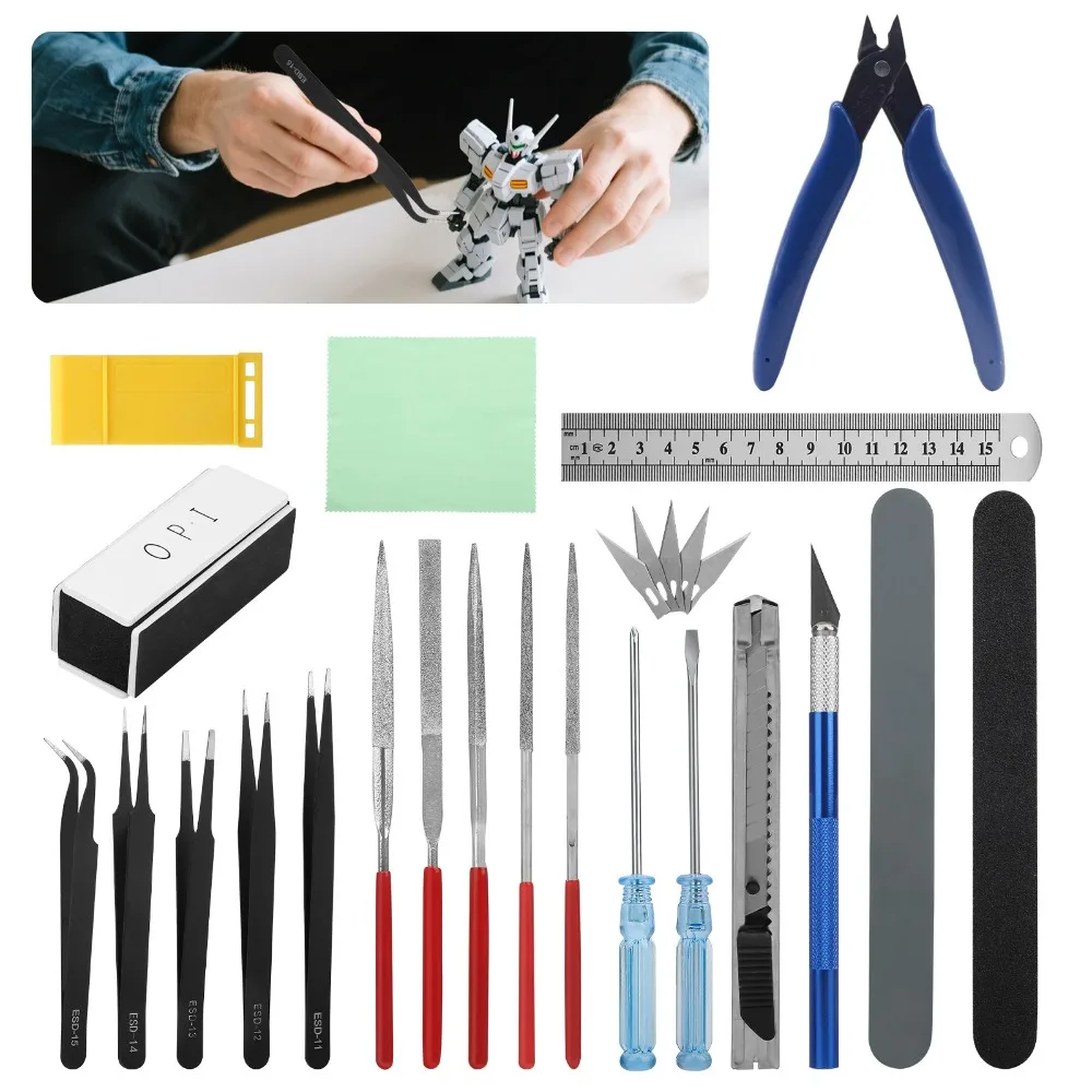 

26-Piece Multifunctional Assembly Tool Kit for Gundam, Car & Toy Models - Professional Crafting Set