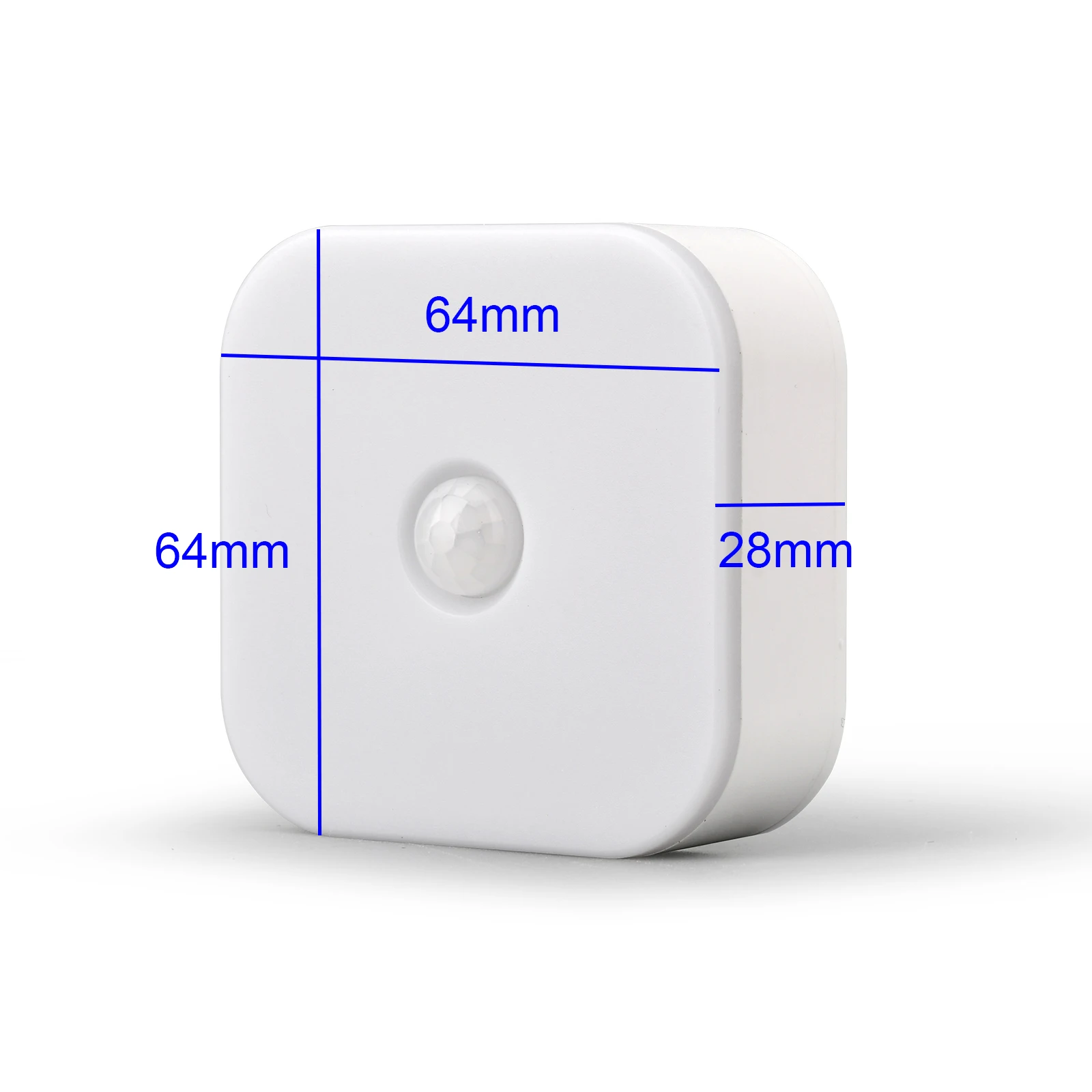Wireless Human Body Induction Night Light 3 AAA Battery Powered Warm White PIR Motion Sensor LED Lamp, Wall Mount Nightlight for