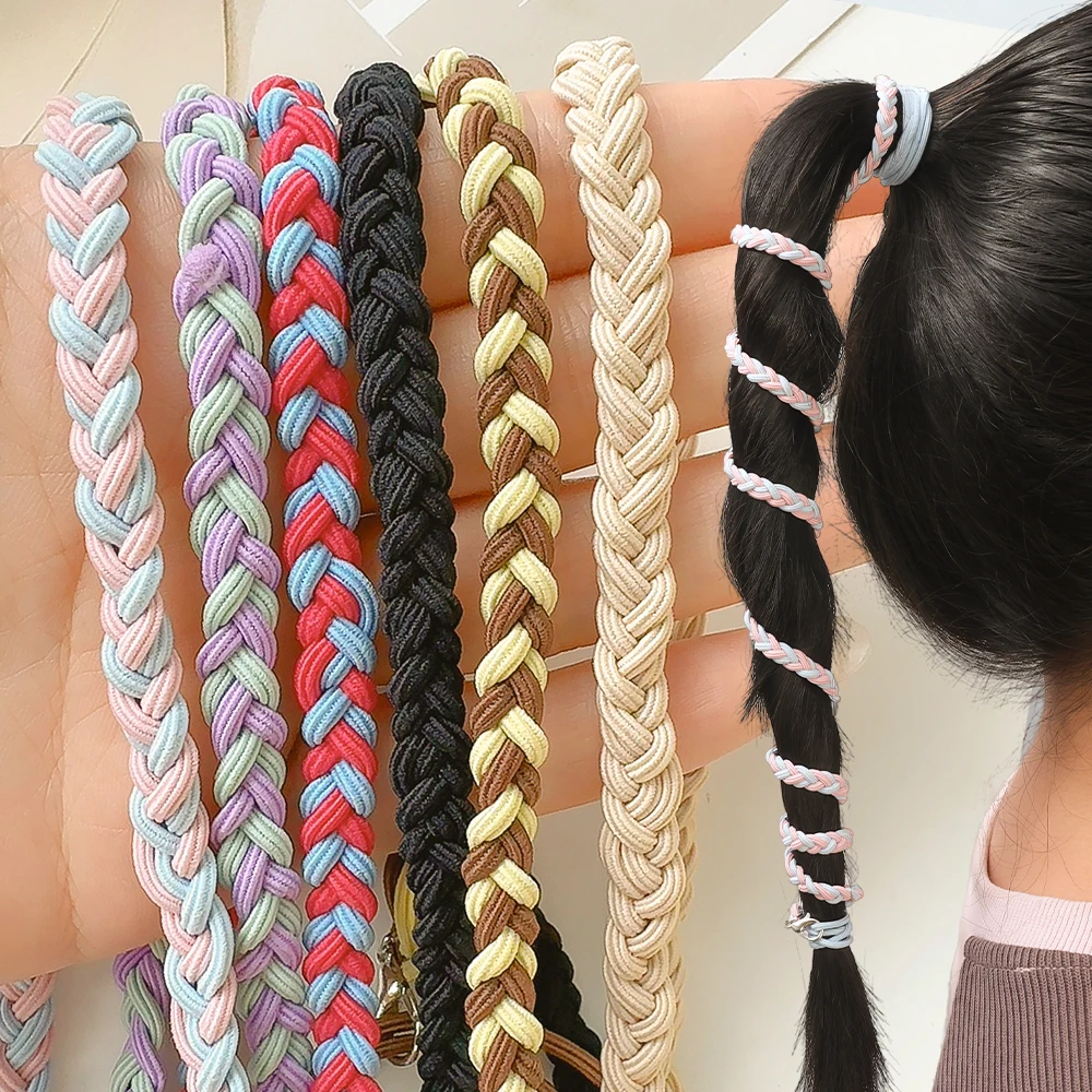 Creative Elastic Hair Ties Ponytail Holders for Women Girls Stretchy Braided Pony Tail Hair Tie Wrap for Swim Diving Surfing