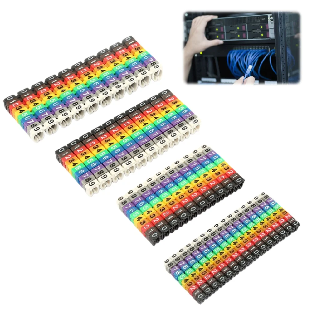 Colorful Cable Marker Digital Number Tube Wire Label Set - Easy Identification Cable Marker Tube for Home And Office Use