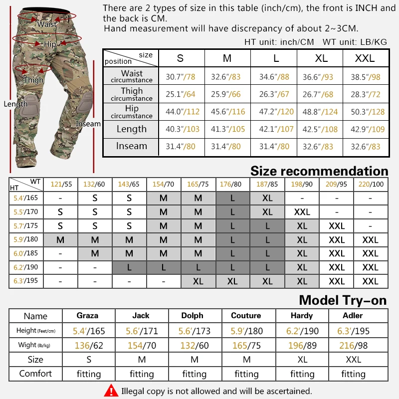 IDOGEAR Tactical G3 Pants Multi-camo Combat Trousers Tactical Bdu Camouflage Pants Winter Hunting 3205