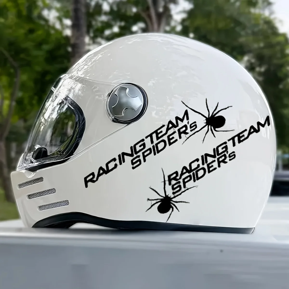 

Водонепроницаемые виниловые наклейки для шлема, топливного бака, обтекателя, корпуса скутера, набор наклеек для мотоциклов Racing Team Spider.