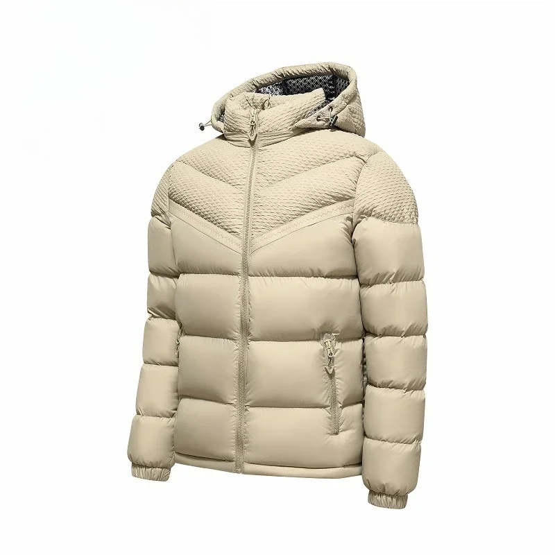 Graphene Self-heating Puffer Jackets Men Winter Thick Windproof Hooded Padded Jacket High Quality Ultralight Down Parka Coat Man