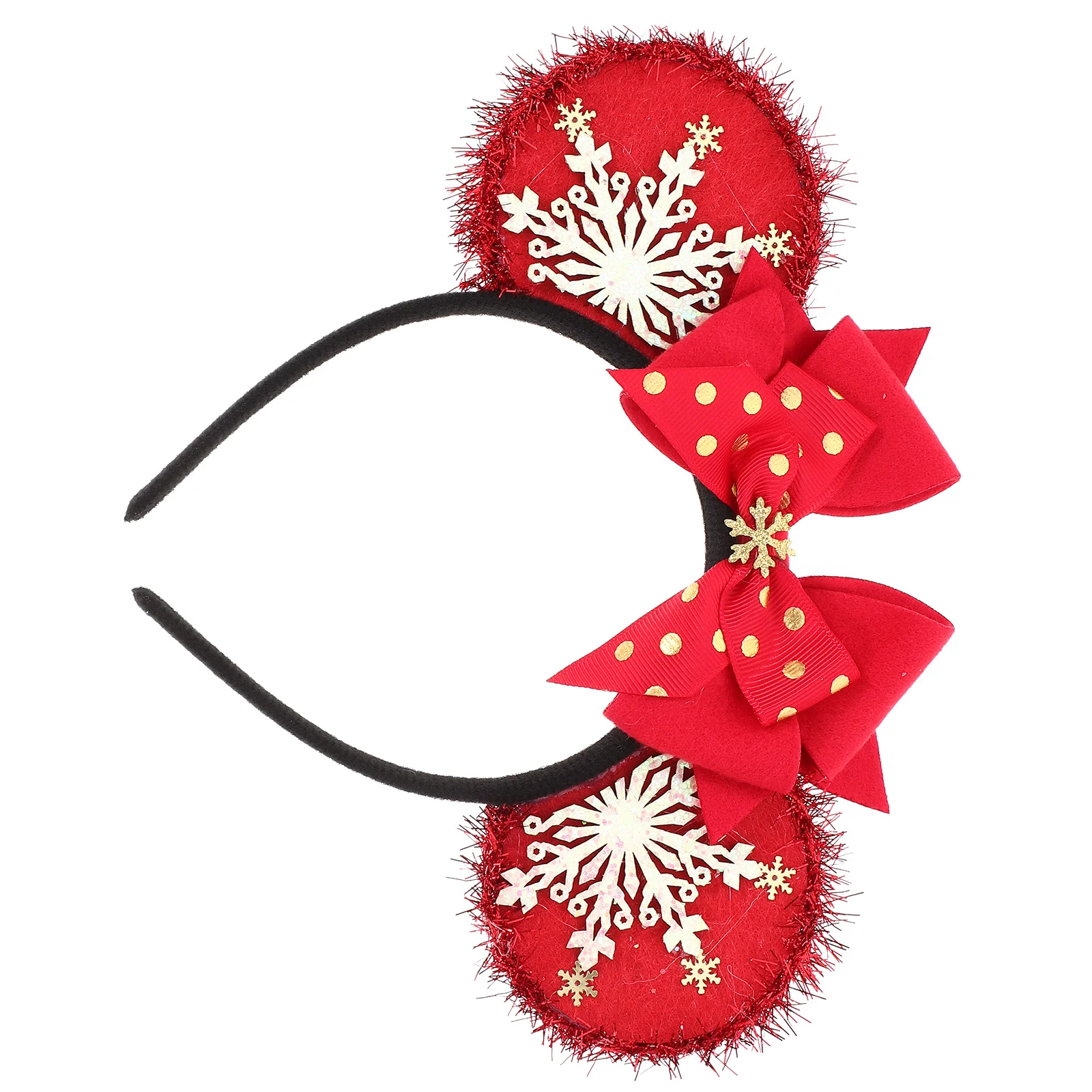 

Snowflake Bow Headband Sturdy Cloth Material Durable Hair Band Festival Party Accessories for Women Teens