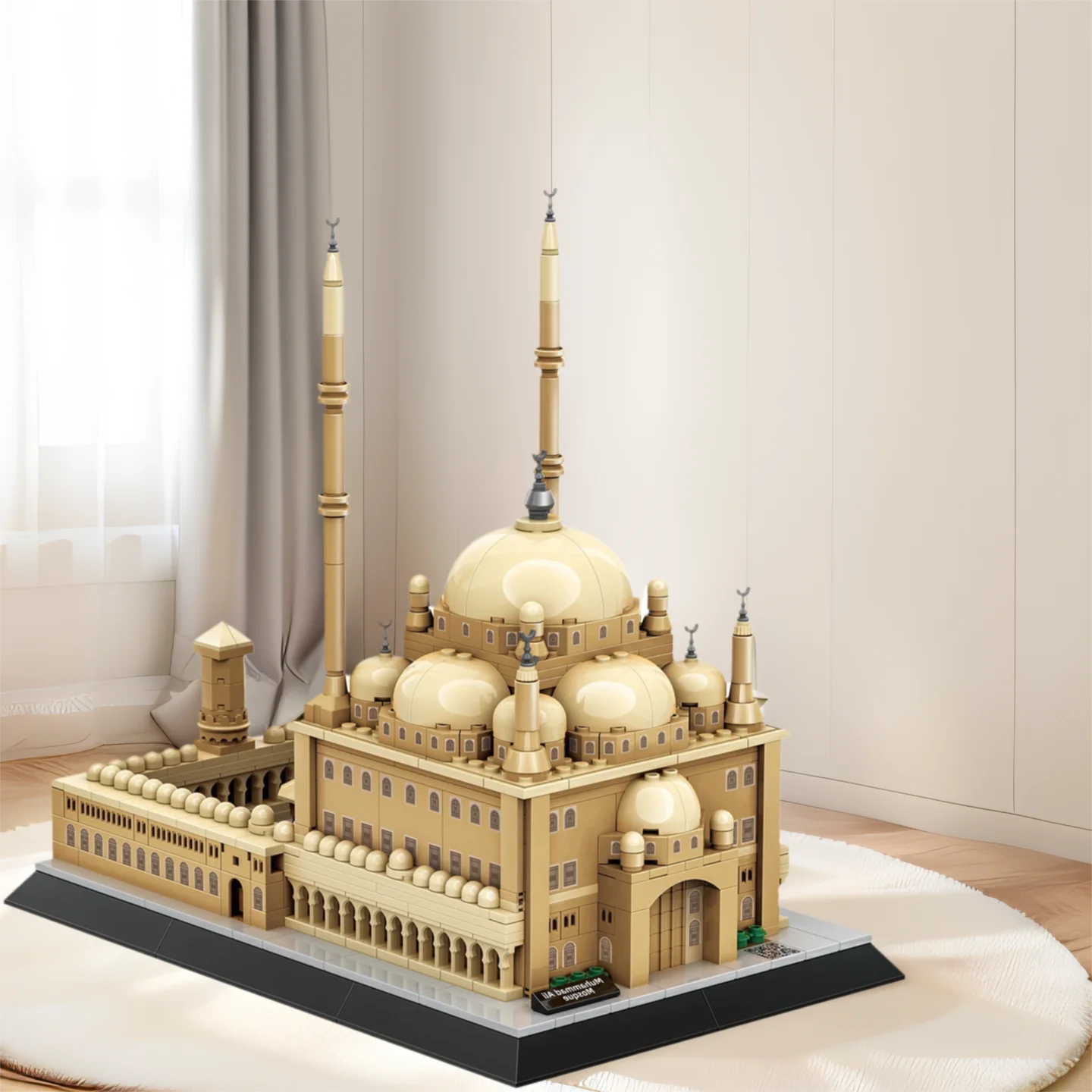 

Creative Egypt Cairo Famous Architecture Muhammad Ali Mosque Model Sets Building Block Construction Bricks Toys Collection