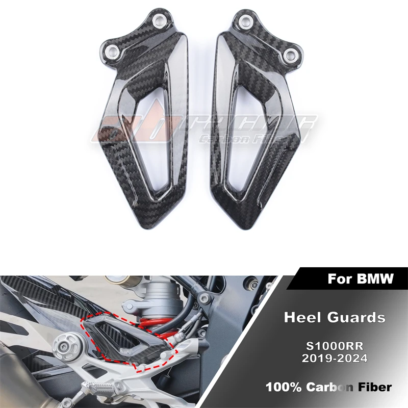 

Rearset Foot Mount Heel Guard Fairing Cowling For BMW S1000RR 2019-2024 Full Carbon Fiber 100%