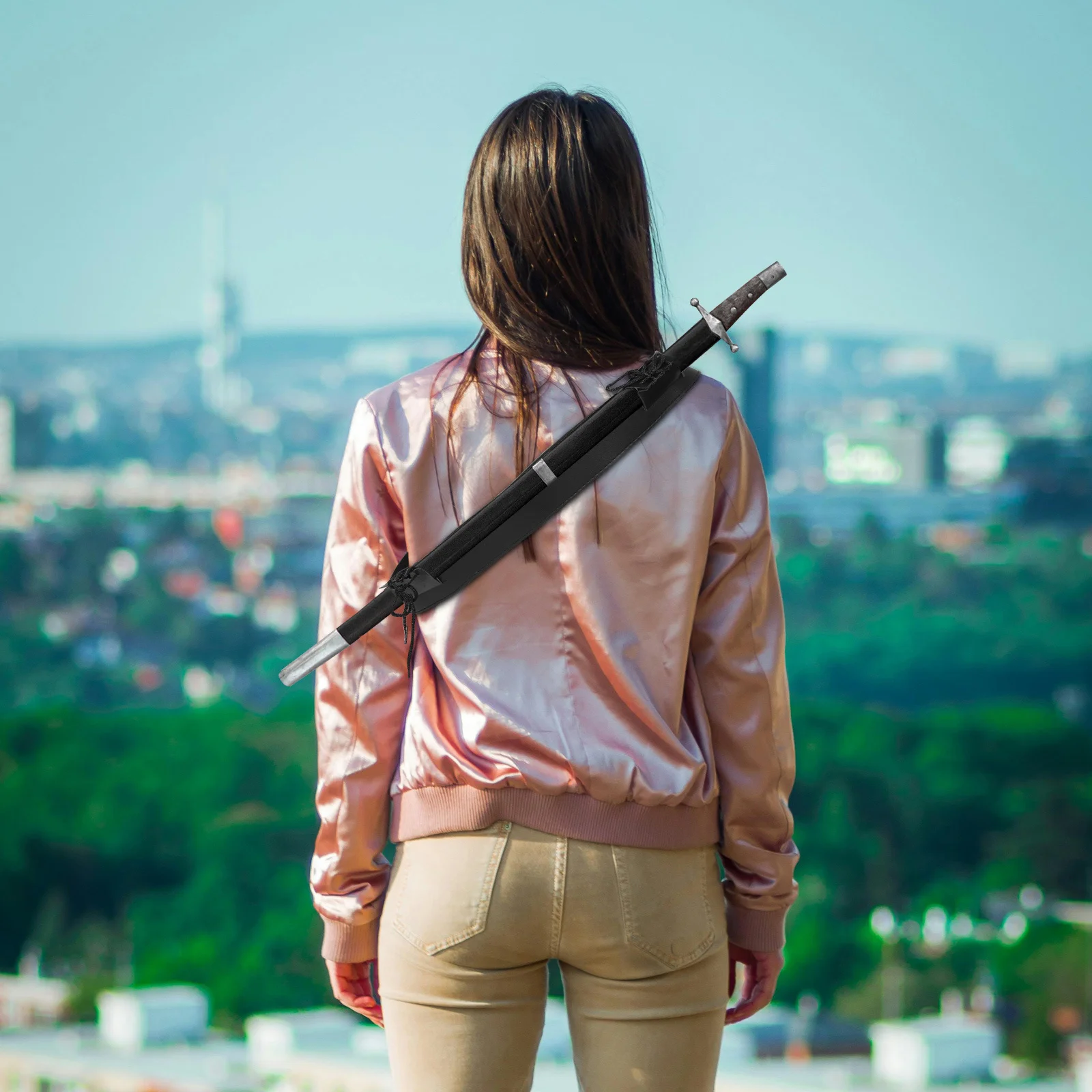 

Sword Shoulder Strap Adjustable Fake Belt Holder For Japanese Chinese Medieval Swords Cosplay Accessory Martial