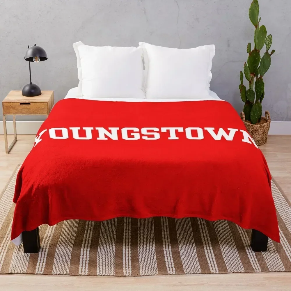 

Classic Youngstown: Collegiate-Style Logo Throw Blanket Cozy Napping Blanket Gift for Mom Dad