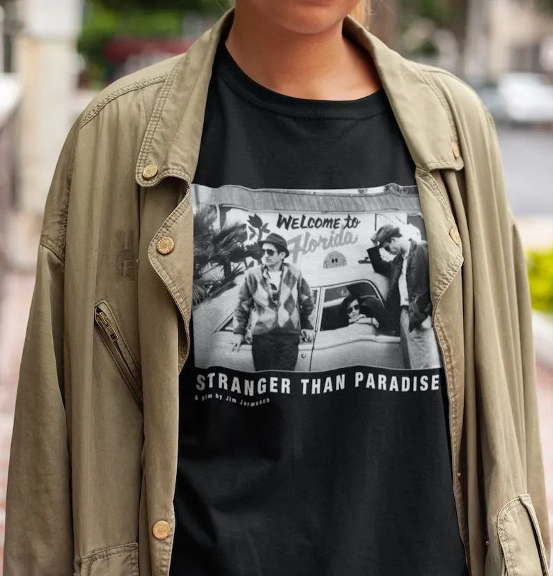 Stranger STORParadise Film T-Shirt, Unisexe, Jim Jarmusch Vintage Movie Tee shirt, Cult Classic Lover Gift, Retro 80s movie fas