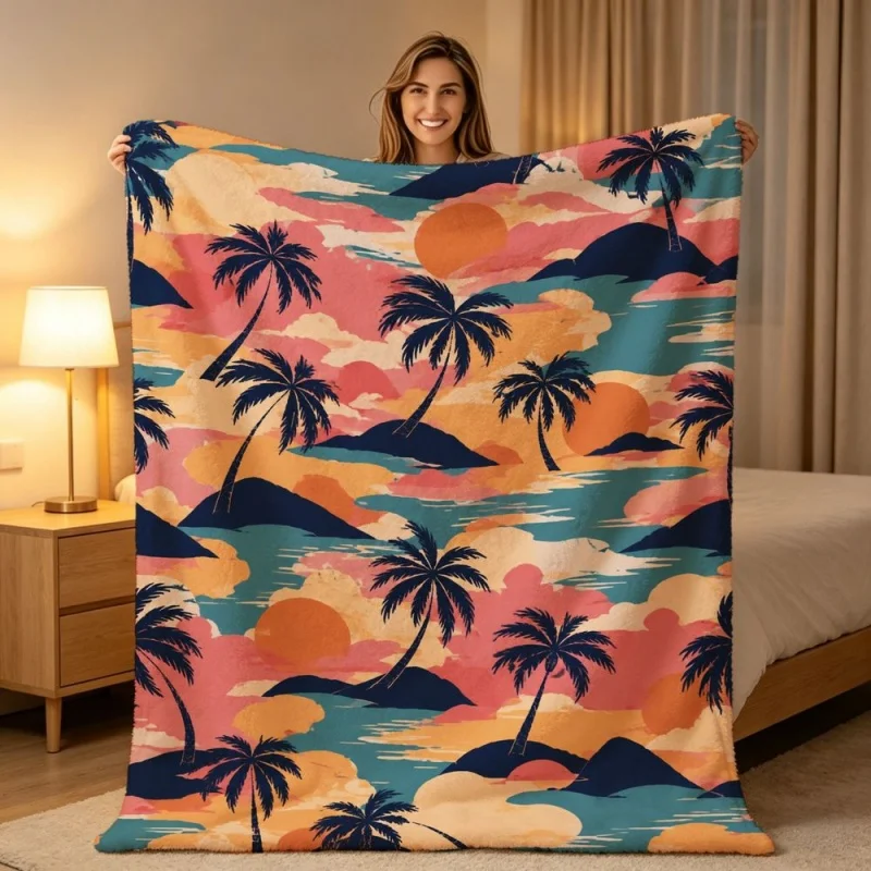 Watermelon Slice Fruit Pattern Print Soft Lightweight Sofa Bed Couch Home Throw Blanket