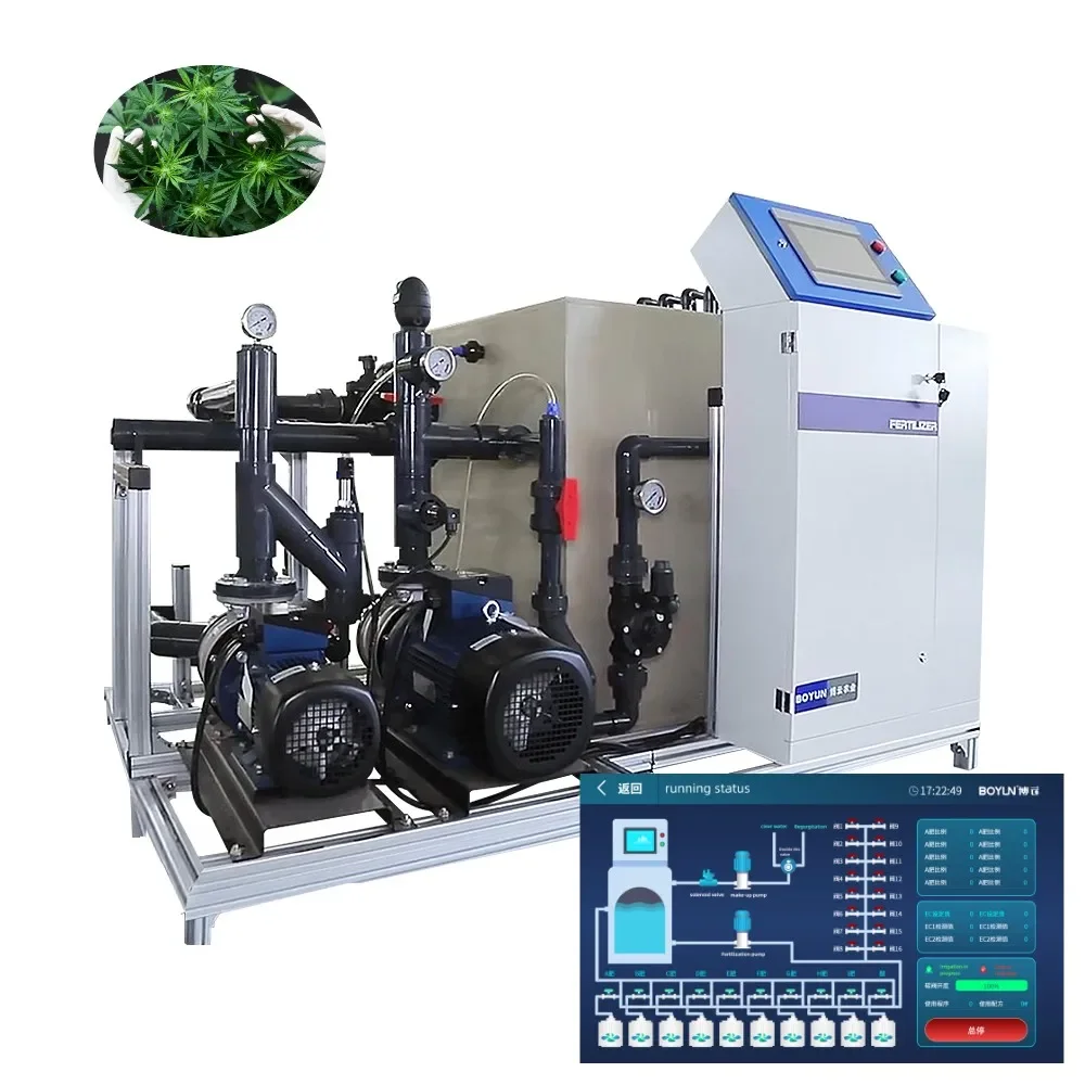 Agricultural greenhouse sprinkler irrigation system intelligent automatic water and fertilizer machine for soilless cultivation