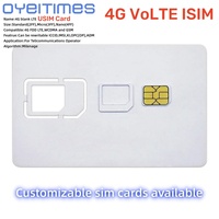 OYEITIMES Programmable Blank SIM LTE USIM Card 4G VoLTE ISIM WCDMA GSM Nano Micro SIM Card 2FF 3FF 4FF for Telecom Operator