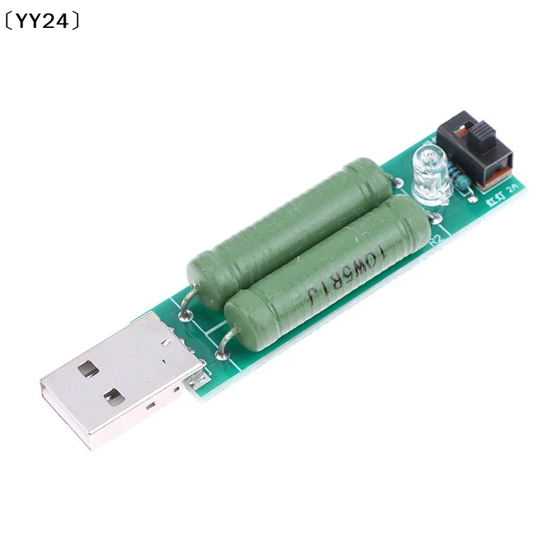 USB Load Tester Power Bank Discharge Resistor W/Switch 2A/1A Resistance Tester Module Digital Current Voltage Meter Tester〔YY24〕